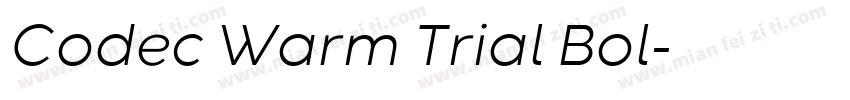 Codec Warm Trial Bol字体转换